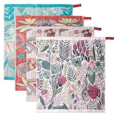Produktbild von Geschirrtücher Baumwolle Bunt 4er Set 40 x 37 cm