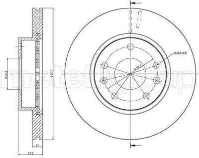 Produktbild von 2x METELLI Bremsscheibe 23-0574C für LAND ROVER Freelander SUV (L314) 51 2mm