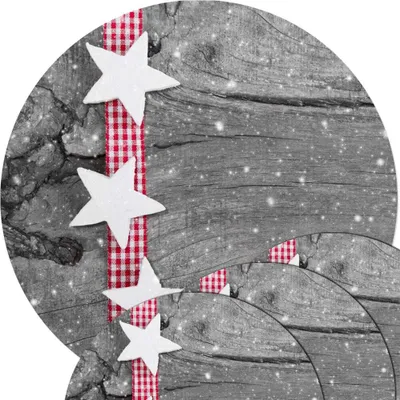 Immagine prodotto di Set di 4 tovagliette lavabili con stelle di Natale rotonde