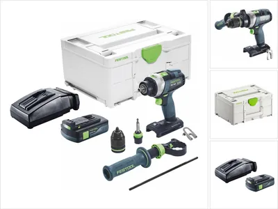 Obrázek produktu pro Festool TPC 18/4 I-Basic akumulátorová příklepová vrtačka 18 V 75 Nm bez kartáčů + 1x akumulátor 3,0 Ah + nabíječka + systainer