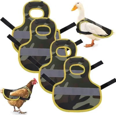 Obrázek produktu pro INF Reflexní Bezpečnostní Vesta pro Kuřata, Kachny a Husy - 4 Ks, Oxford Maskovat