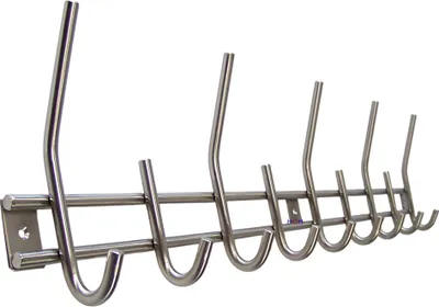 Produktbild von Edelstahl Garderobenleiste WG-9H Kleiderhaken V2A Garderobenhaken Wandgarderobe