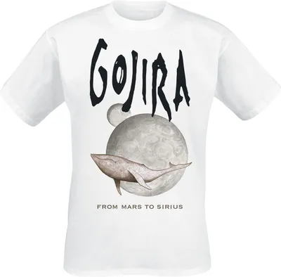 Produktbild von Gojira T-Shirt Herren Whale From Mars weiß Band-Merch, Bands 100% Baumwolle L