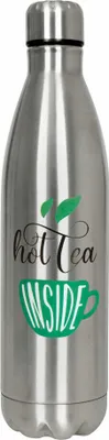 Obrázek produktu pro Könitz Láhev na horký čaj, termo láhev, venkovní láhev, dvoustěnná s uzávěrem, nerezová ocel, stříbrná, 750 ml, 11 9 245 2726