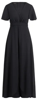 Productafbeelding van APART Fashion dames jumpsuit van chiffon, met een diep V-hals, geschikt als avondjurk, met korte mouwen