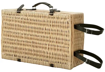 Image de Panier de pique-nique pour 4 personnes - noir - avec compartiment isotherme et couverts