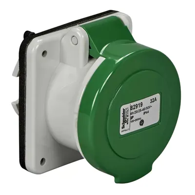 Immagine prodotto di Presa da incasso Schneider Electric, 32 A, 3 poli, 20-25 V CA, IP44 82920