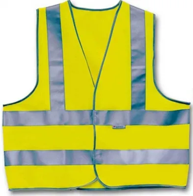 Produktbild von Warnweste Drei Streifen Unisex Gelb Größe M