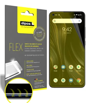 Produktbild von 3x Schutzfolie für Umidigi Power 3 Folie, 100% Displayabdeckung, dipos Flex