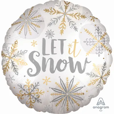 Immagine prodotto di amscan® 3860101 Pallone in foil Shining Let it Snow - Ø 45 cm