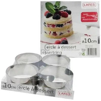 Produktbild von 4 dessertkreise durchmesser 10 cm + drücker - Lares 6074