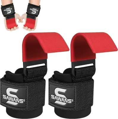 Immagine prodotto di Ganci per bilanciere in acciaio, con rivestimento antiscivolo, supporti imbottiti per il polso, coppia, per il sollevamento pesi
