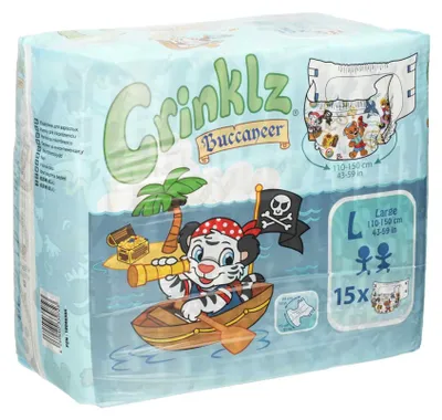Produktbild von CRINKLZ Buccaneer Windeln L 15 Stück PZN 18046505