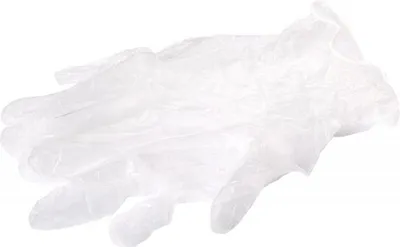 Produktbild von Puderfreie Vinyl-Einmalhandschuhe, Größe 9, 100 Stück