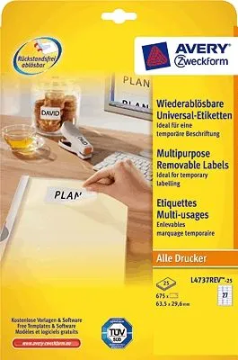 Produktbild von AVERY Zweckform InkJet + Laser + Kopier-Etiketten