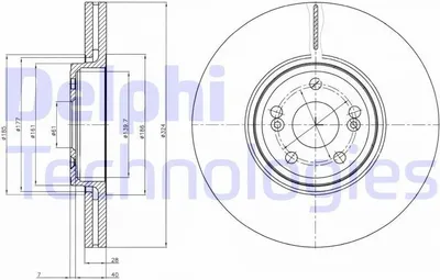 Produktbild von 2x DELPHI Bremsscheibe BG9687 für RENAULT ESPACE IV (JK0/1_) VEL SATIS (BJ0_)