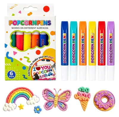 Magische Popcornstifte 6 Stück, 3D Aquarellstifte