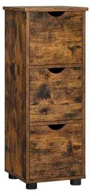 Obrázek produktu pro Skříňka do koupelny s úložným prostorem – vintage hnědá – 30 x 30 x 80 cm