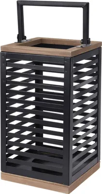 Produktbild von Metall-Laterne mit Griff schwarz Loft
