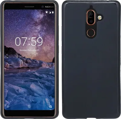 Obrázek produktu pro Silikonový ochranný kryt na mobilní telefon Nokia 7 Plus Transparentní