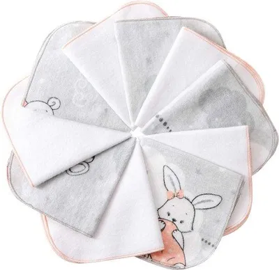 Productafbeelding van Famanu Waslappen, zacht | Muslinitextiel washandjes voor baby's | Gezichtshanddoeken voor pasgeborenen