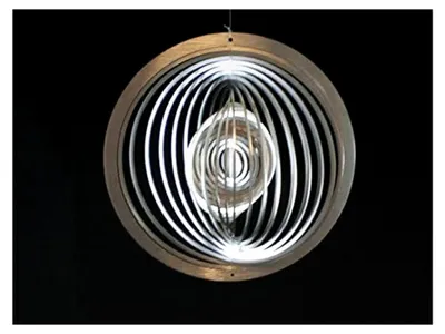 Produktbild von Windspiel aus Edelstahl Kreis - 12,5 x 12,5 cm