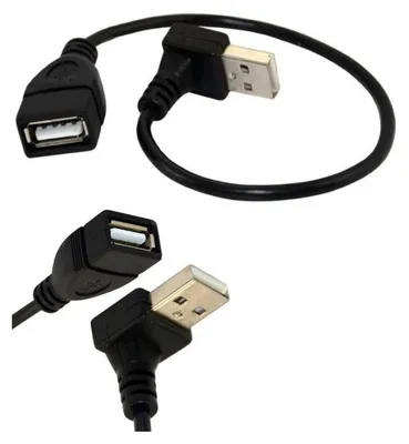 Produktbild von USB 2.0 Winkelkabel Adapter Oben Stecker-Buchse