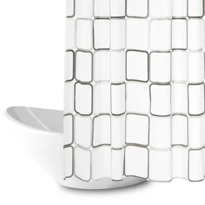 Productafbeelding van Douchegordijn waterdicht 180x200 cm met 12 ringen
