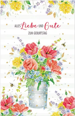 Image de SUSY CARD 40057965 SUSY CARD Carte d'Anniversaire Wish and Bloom "Coquelicots