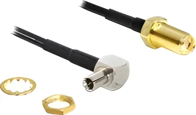 Productafbeelding van Delock SMA-connector voor inbouw > TS-9, 90 graden