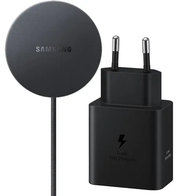 Productafbeelding van Samsung Magnetische draadloze oplader 25W met adapter, donkergrijs