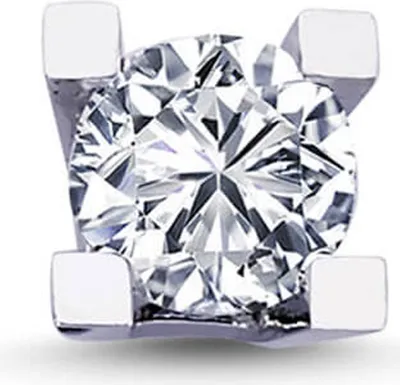 Produktbild von 0,40 Carat Herren Diamant Solitär EinStein Ohrringe 14 Karat Weißgold