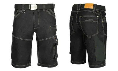 Produktbild von Arbeitskleidung Art.Mas JEANS Kurze Arbeitshose Bundhose Shorts Schwarz Gr. L