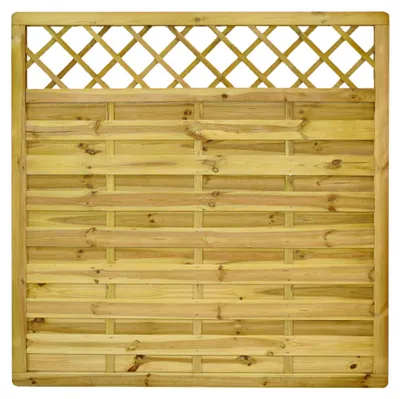 Produktbild von Ligna Gard Dichtzaun Lausanne Pro gerade mit Rankgitter 180x180 cm Holzzaun Kiefer Kesseldruckimprägniert stabiler Rahmen 44x68 mm sehr stabil