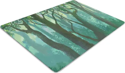 Produktbild von Stuhlunterlage Bürostuhlunterlage 120 cm x 90 cm Bodenmatte Bürostuhlunterlage - dunkler Wald