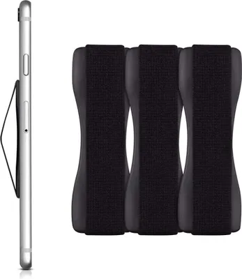 Produktbild von MMOBIEL Elastischer Fingergriff Universeller Smartphone-/Tablet-Halter - Schwarz