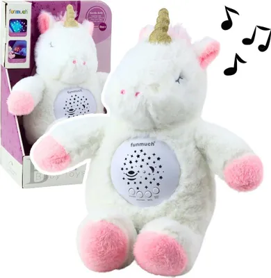 Immagine prodotto di Unicorno di peluche che dorme coccolone proiettore sonoro