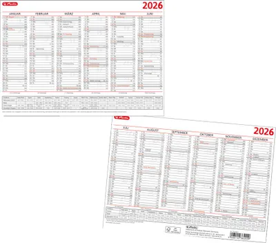 Image de Herlitz 300014231 Herlitz Tafelkalender A5, 2026