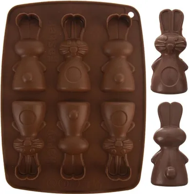 Immagine prodotto di Stampo in silicone per cuocere 6 dolcetti a forma di coniglio