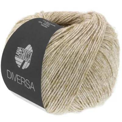 Produktbild von Lana Grossa DIVERSA 50 g leichtes Baumwoll-Mischgarn mit zartem Mélange-Effekt 210 m Farbe 006 - Leinen
