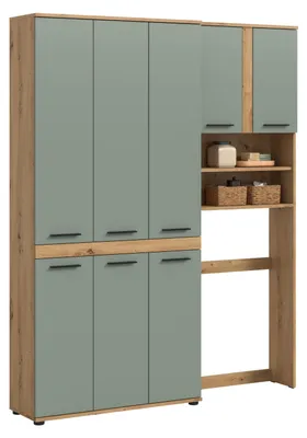 Produktbild von xonox.home Badkombination Blake Salbei / Artisan Eiche Nachbildung 153 x 191 x 31 cm