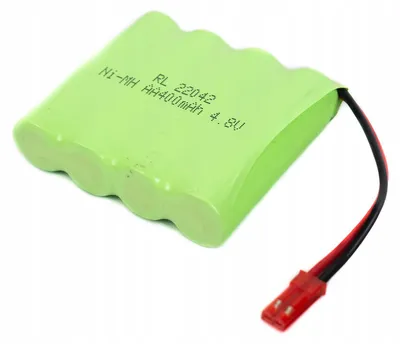Immagine prodotto di Accumulatore Ni-MH 400 mAh 4,8 V per giocattoli RC – pacco accumulatori ricaricabile di ricambio, nichel-metallo idruro 55 x 52 x 14 mm