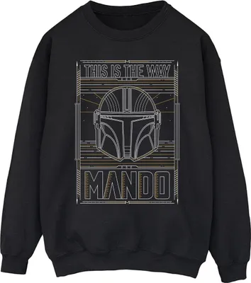 Produktbild von Star Wars - "The Mandalorian The Way" Sweatshirt für Herren BI46680 (S) (Schwarz)