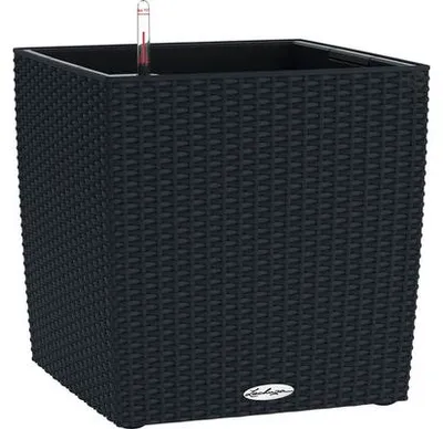 Obrázek produktu pro LECHUZA CUBE Cottage 30, Květináč, Volně stojící, Recyklovaný plast, Černá, Grafit, Čtverec, Vnitřní/venkovní