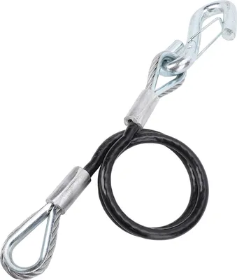 Image de Trailer Safety Towing Cable With S Hook 3500lbs Load Bearing 27.6in Maximum Extension Length Spring Towing Rope For RV With One S Hook