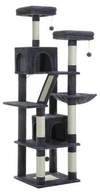 Produktbild von Katzenbaum – Kratzbaum für Kätzchen – Katzenkletterwand – Sisal-Kratzbäume – Groß – 180 cm hoch – Mehrstöckig