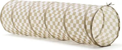 Produktbild von Kids Concept Spieltunnel Karo khaki 180cm lang - D 47cm - ab 18 Monate Kinder