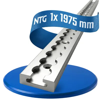 Produktbild von Airlineschiene Aluminium eloxiert eckig 1975 mm entgratet witterungsbeständig