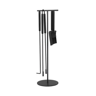 Immagine prodotto di blomus ASHI set camino 5 pezzi acciaio verniciato a polvere nero 75,5 cm (h)