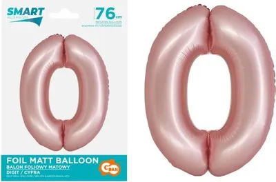 Zdjęcie produktu dla Balon fol Smart Cyfra0 j.róż mat76cm CH-SJR0 57918